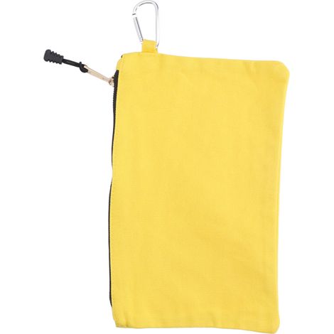 Mehrzweck-Werkzeugtasche aus Canvas, wasserdicht, tragbar, mit Reißverschluss und Karabinerhaken zur Aufbewahrung, gelb (1/5)