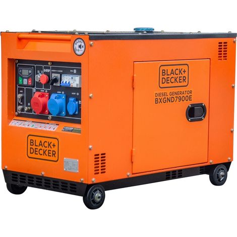 Generador Diésel Trifásico y Monofásico 7,5KVA / 5,4KW Full Power de Black+Decker