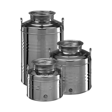 CONTENITORE ACCIAIO INOX PER USO ALIMENTARE- lt. 30- FF- pezzi 1 (1/2)