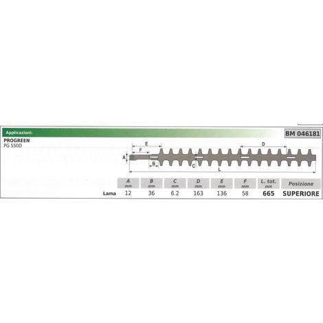 Lama superiore PROGREEN tagliasiepe PG 550D 046181