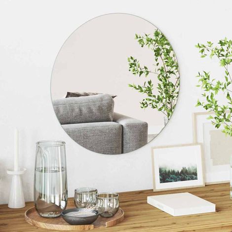 vidaXL Miroir mural Rond Ø 50 cm verre trempé