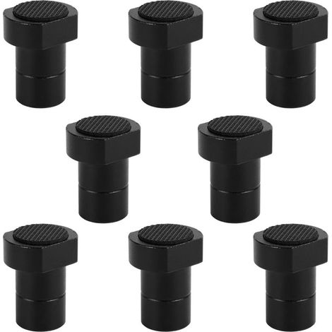 6 pièces Alliage d'Aluminium Presse Etabli pour Bench Dog Serre Joint Etabli pour Etabli Menuisier Bouchon de Positionnement de Serrage Accessoires d'Établi pour Trou de Chien de 20mm (Noir) (1/4)