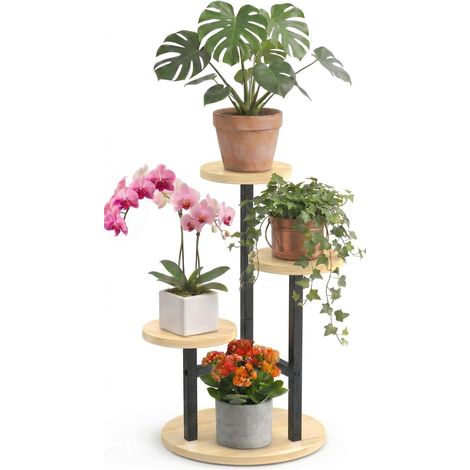 Support Plantes Interieur, Etagere Plantes Interieur 3 Niveaux Pour Pot Plante/Monstera Plante/Pot De Fleur, Balcon, Decoration Salon, Plant Stand Indoor Flower Pot Shelf (1/5)