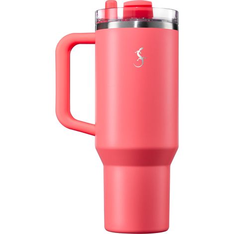Taza térmica grande Lurch, acero inoxidable, 1,2 L, rosa (1/2)