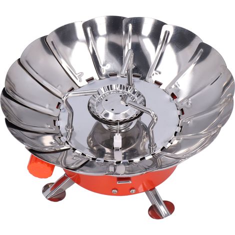 Réchaud de camping avec support pliable, fabrication de haute qualité, utilisation facile et réchaud à gaz portable (1/5)