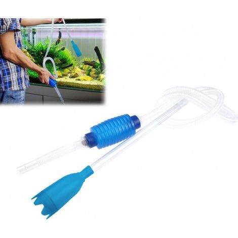 Trade Shop - Bomba De Agua Para Acuarios Con Sifón Aspirador Manguera Larga - (1/5)