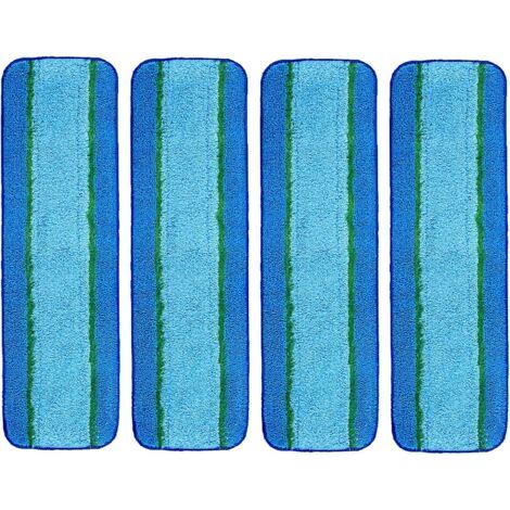 Compatible avec les paquets de 4 lingettes de nettoyage en profondeur pour la gamme de balais Bona, lingettes de nettoyage en profondeur réutilisables en microfibre, recharges de balai pour parquet et (1/5)