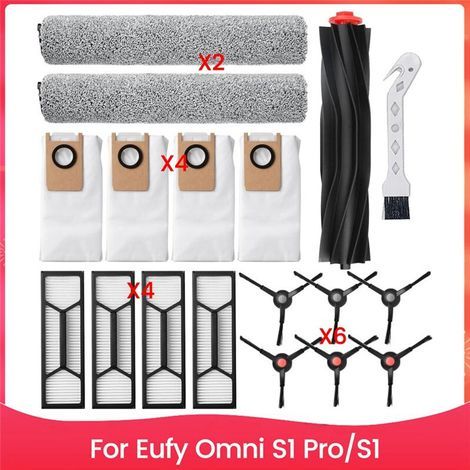 Kit accessoires pour aspirateur robot Omni S1 Pro/S1 pièces rechange balais franges brosse latérale principale filtre HEPA sac (1/5)