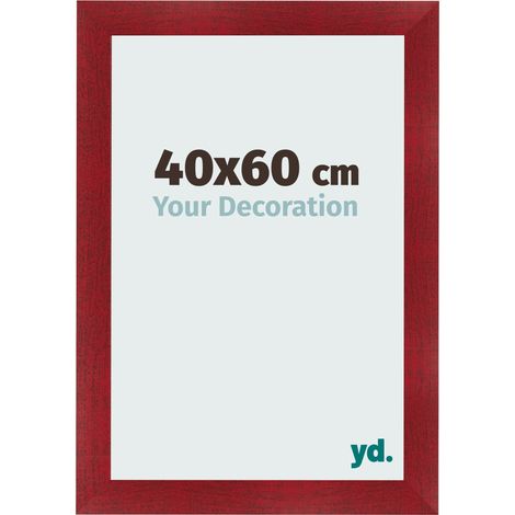 yd. - Cadre photo 40x60 - Vin Rouge Patine - MDF - Pisa (1/5)
