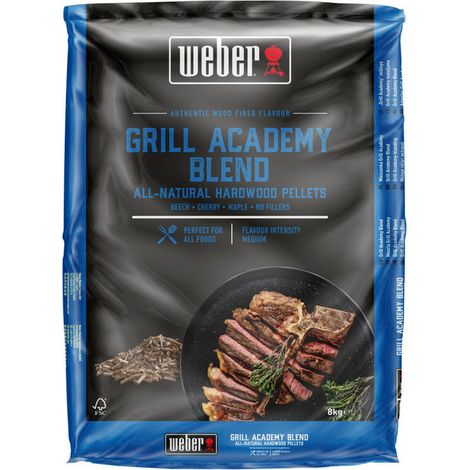 Weber 3401051 Pellet di legno 100% Miscela Grill Academy 8 Kg