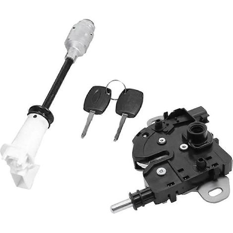 Verrou de capot moteur avec loquet de déverrouillage à tige longue et 2 clés pour Ford Focus MK2 2004-2012 1343577 4M5AA16B970BA (1/5)