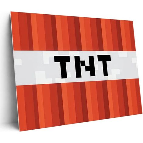 Panneau / Tableau - Minecraft TNT - 59 x 42 cm - A2 - Décoration murale