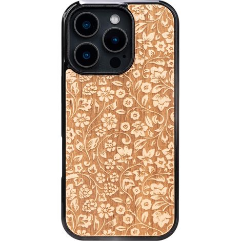 Custodia in legno Bewood per iPhone 16 Pro FIORI SELVATICI ANIEGRE (1/5)