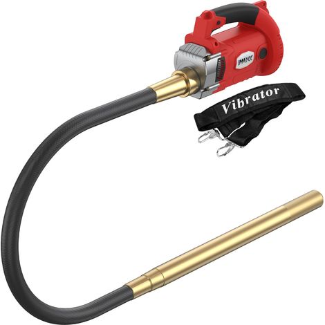 Vibrateur en Béton avec Sangle de suspension réglable,Vibrateur de Construction Electrique 5000 tr/min,Longueur de Cuivre Tige Vibrante 2M,Diamètre de l'arbre de Vibration 38mm (1/5)