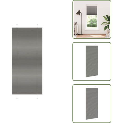 Store plissé anthracite 90x200 cm largeur du tissu 89,4 cm - Store Plissé - Stores Plissés - Store Plissé De Fenêtre - Plisse Aveugle (1/5)