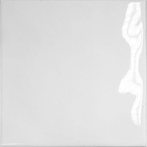 Ribesalbes – Carrelage mural uni 20x20 cm – Faïence blanche brillante – Pâte rouge – Finition lisse – Variation de teinte V1 (1/4)