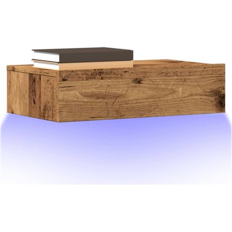 vidaXL 2 Piece TV Cabinet Set with LED Lights Old Wood 60x35x15,5 cm