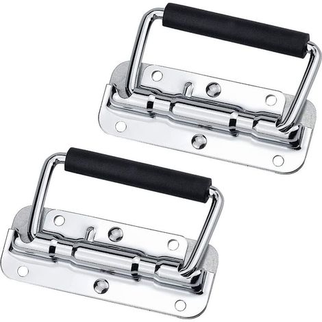 Poignée, Porte en Métal Extracteur Poignée, Poignée Pliante à Ressort, Poignée de Coffre en Métal(2pcs) (1/5)
