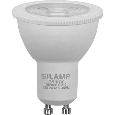 LAMPADINA LED GU10 PAR16 7W 220V FARETTO FASCIO DI LUCE REGOLABILE 38-60 gradiLuce Neutra Naturale 4200k