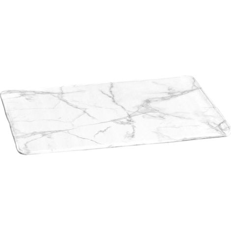 Douceur D'Intérieur – Tapis de bain microfibre antidérapant 45 x 75 cm – Modèle marbre – 100 % polyester – Entretien facile par aspiration