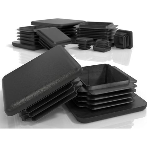 Bouchons à lamelles 50x50 mm pour Tube carré Bouchons carrés en Plastique PE Bouchon Pied de Chaise Bouchon Tube Carré pour Tubes Métalliques, Chaises, Canapés, Tables et étagères 4 pcs. (1/5)