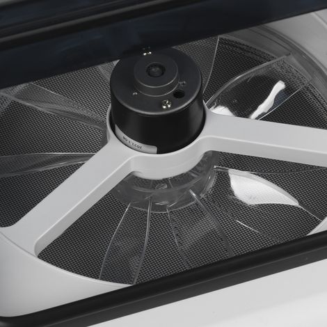 Ventilateur manuel 280280 mm avec éclairage LED, extracteur d'air bidirectionnel pour camping-cars et caravanes, extracteur d'air de toit pour salle de bain avec éclairage 0100061 (1/5)