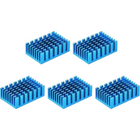 5pcs30x20x10mm bleuThermique Auto-adhésif Alluminium Dissipateur Chaleur Radiateur Électroniques (1/3)