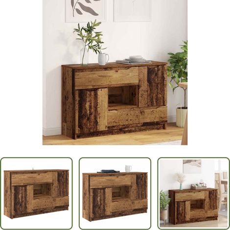Holzwerkstoff - Sideboard mit Schubladen Altholz 100 x 30 x 65,6 Holzwerkstoff (1/5)