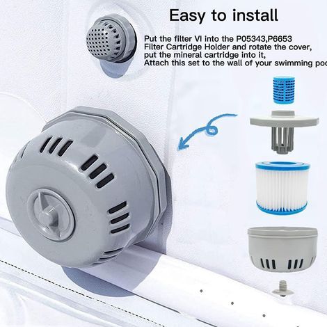 Support de filtration pour piscine P6653, ouate de filtration pour piscine Lay-Z-Spa Miami 54123 deng ALOVEZ (1/5)