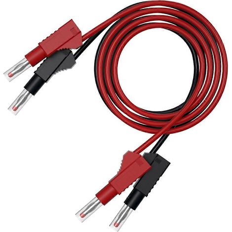Lot de 2 cordons de test pour multimètre, câble de test rétractable avec fiche banane 4 mm, rouge et noir. (1/5)