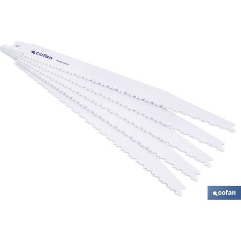 Lame de scie alternative bimétallique 180 mm, 11-5 TPI, lot de 5 pour le bois (1/4)