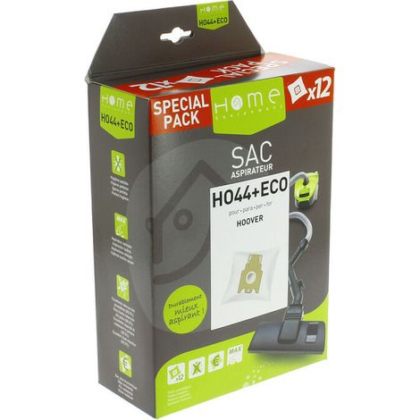 Sacs microfibres adaptable par 12 HEHO44+ECO pour Aspirateur HANSEATIC, HOOVER, MIELE, FREEMOTION, PURE POWER, SENSORY, TELIOS, TELIOS PLUS (1/3)