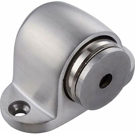 Magnetischer Türstopper, Bodenmontage, gebürstetes Metall, 53 x 32 x 30 mm