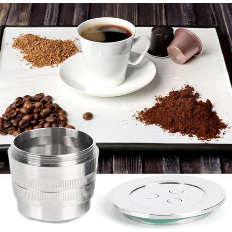 Compatible avec les capsules de café Nespresso, filetage de remplissage réutilisable en acier inoxydable (1/5)