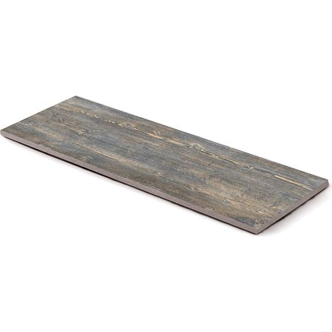 Pas japonais Rectangle Grès cérame effet Bois Gris Wald 120x40x2 cm (à l'unité) - RO'MA NATURE