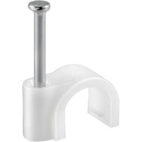 6 x FISSACAVI PVC C/CHIODO 10 MM CONF. 50 PZ