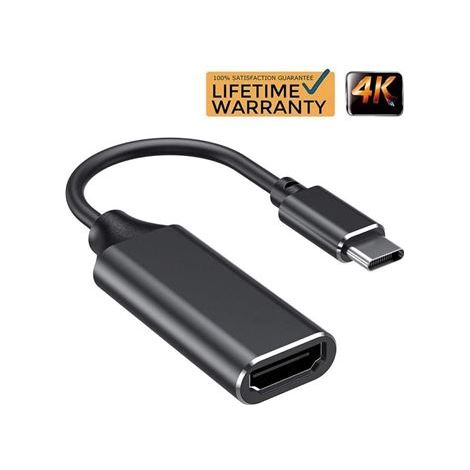 Adaptateur USB C vers HDMI - Résolution 4K 30 Hz - Compatible PC Portable Smartphone Tablette - Pour Écran Moniteur Téléviseur Projecteur - 1 Pièce (1/4)