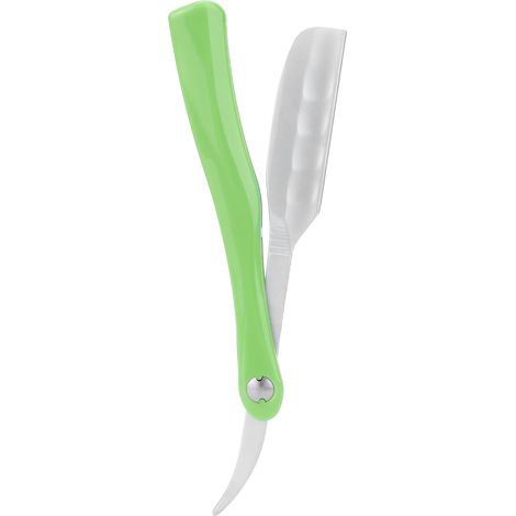 Porte-lame de rasoir barbe antidérapant, outil accessoire coupe-poils visage lame de rasoir (Vert) (1/5)