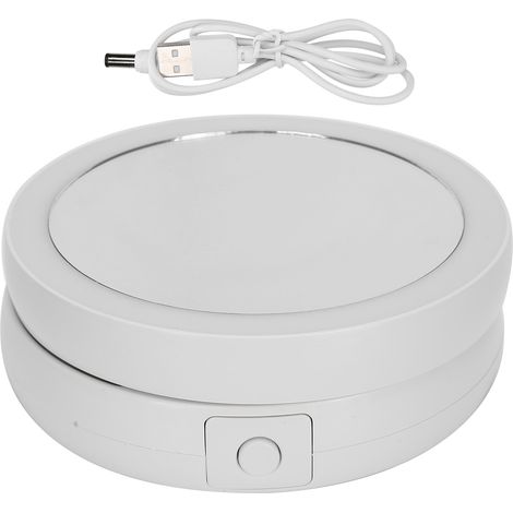 Miroir de maquillage pliant double face avec éclairage LED, miroir de table rond pour cosmétiques (1/5)