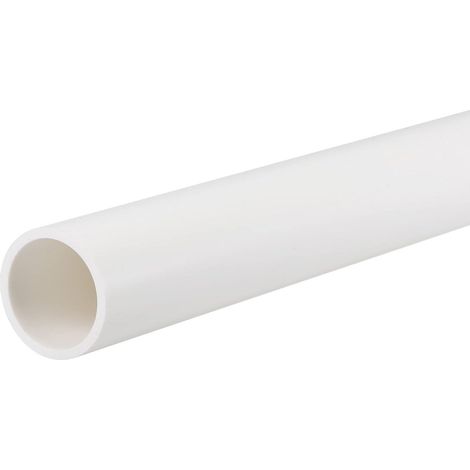 Tuyau rigide en PVC blanc 21 mm x 25 mm x 0,35 m (1/5)