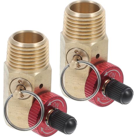 Collecteur de Réservoir D’air Portable en Laiton avec Soupape de Sécurité et Clapet Anti-retour, Raccord Npt 1/2 X 1/4, Alimentation Compresseur Air, Soupape de Décharge pour (1/5)