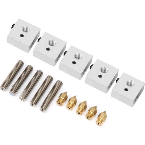 Bloc chauffant en aluminium pour buse d'imprimante 3D Makerbot MK8 - Accessoires pour le tube de gorge