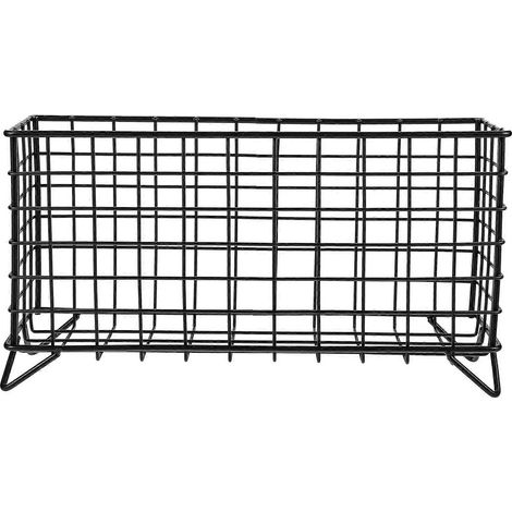Mangeoire à foin en métal noir compatible avec les mangeoires à herbe sèche et les rangements. (1/5)