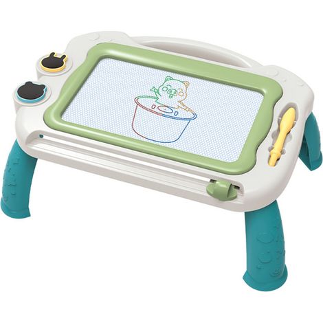 Tableau magnétique dessin gris vert clair, ardoise effaçable sans poussière, bloc-notes aimanté pour tout-petits filles garçons (1/5)