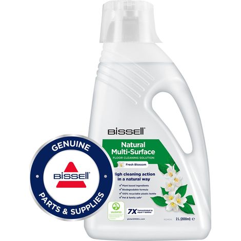 Bissell Soluzione Pulizia Naturale Multisuperficie  Detergente Concentrato Pavimenti per CrossWave, SpinWave, SpinWave Robot e HydroWave  Aroma Floreale  Sicuro per Animali Domestici  2 L  30961 (1/4)