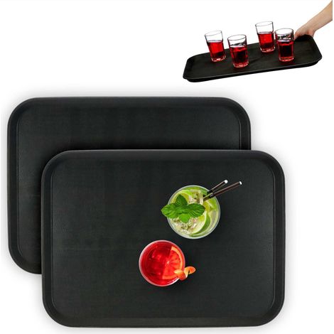 2er-Set Serviertabletts 56 x 41 cm