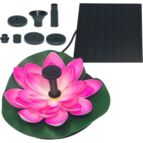 Fontaine solaire flottante jardin paysager – Panneau solaire inclus – Décor bassin (1/5)