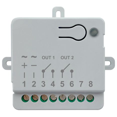 900KUBEU KUBE UNIVERSALE BLE Bluetooth Low Energy Steuermodul mit zwei 5A Relaisausgängen