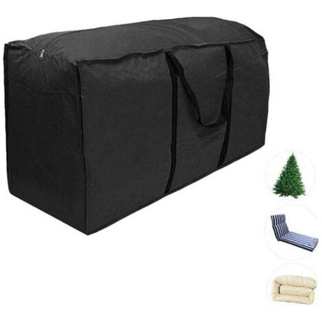 BUNTHAUS Aufbewahrungstasche für Gartenmöbel, 210D wasserabweisend, für Garten, Terrasse, Sitz, Weihnachtsbaum, mit Reißverschluss, Schutzhülle, Aufbewahrung, Tragetasche, Schwarz (S: 1164751cm) (1/4)