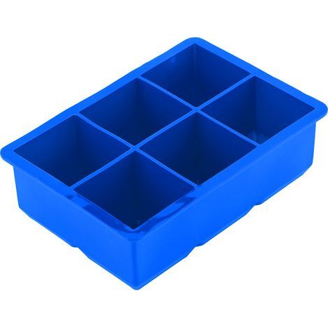 Moule à glaçons en silicone 6 cavités, plateau pour chocolats et bonbons, ustensile de cuisine bleu foncé (1/5)
